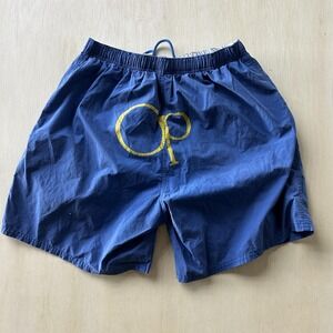 Vintage Ocean Pacific Shorts Mens Small Blue Swim Trunks Mesh Lined Drawstring